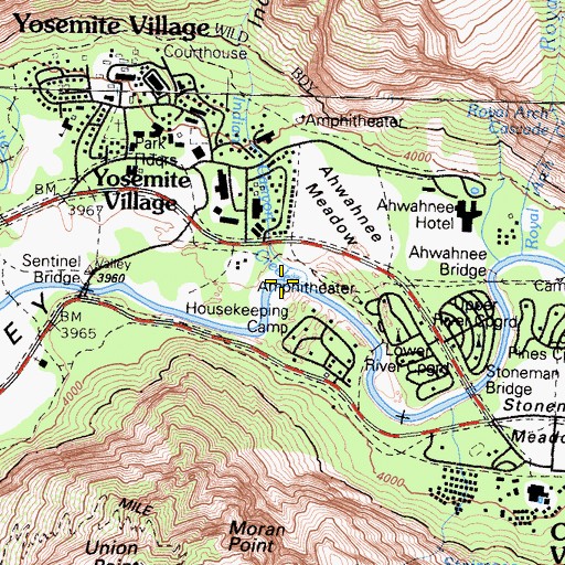 Topographic Map of Indian Canyon Creek, CA