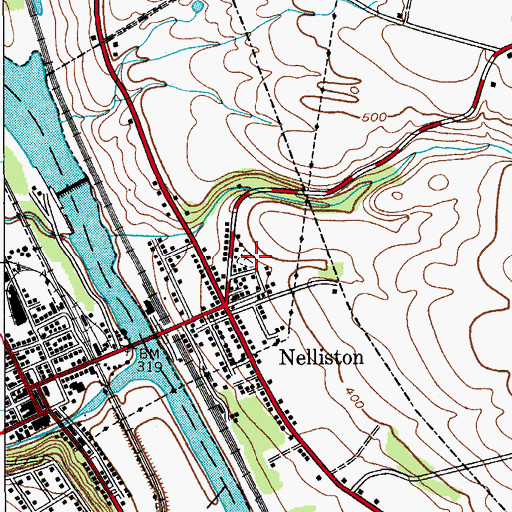 Topographic Map of Nelliston Cemetery, NY