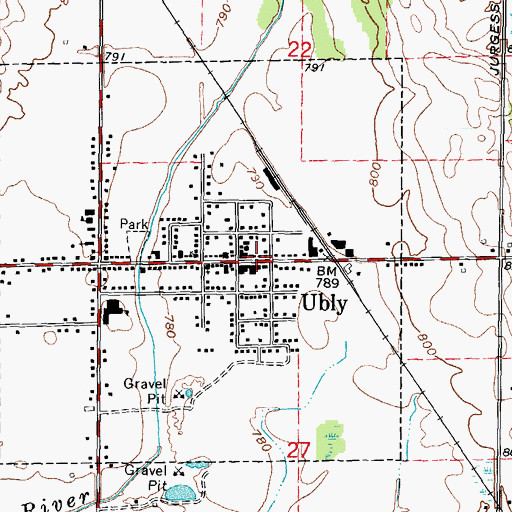 Topographic Map of Huron Medical Center Ubly Campus, MI