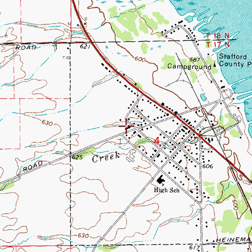 Topographic Map of Saint John's Lutheran School, MI