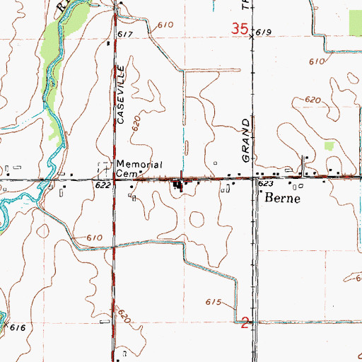 Topographic Map of Saint John Lutheran School, MI