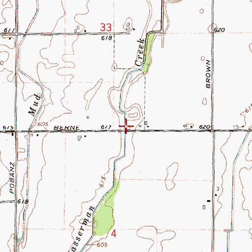 Topographic Map of Pigeon River Mennonite Church, MI