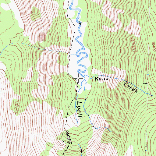 Topographic Map of Kuna Creek, CA