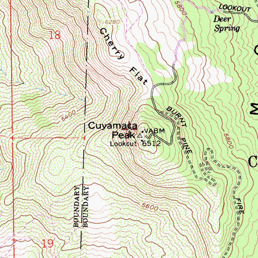Topographic Map of Cuyamaca Peak Observation Site, CA