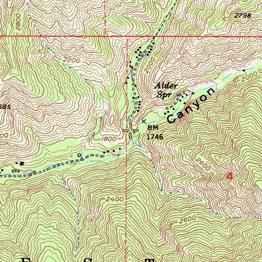 Topographic Map of Holy Jim Trailhead, CA