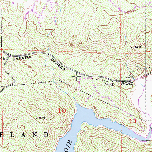 Topographic Map of Loveland Fishing Access Trailhead, CA