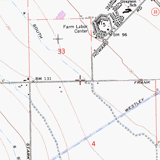 Topographic Map of Lateral Four South, CA