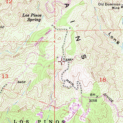Topographic Map of Blue Jay Trailhead, CA