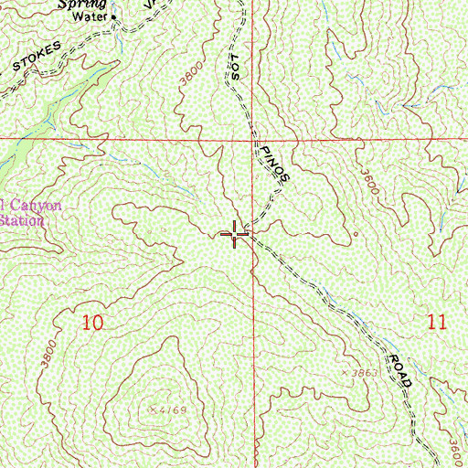 Topographic Map of Bobcat Meadow Campground, CA