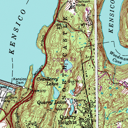Topographic Map of Cranberry Lake Park, NY