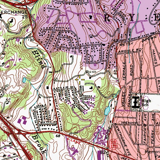 Topographic Map of Crawford Park, NY