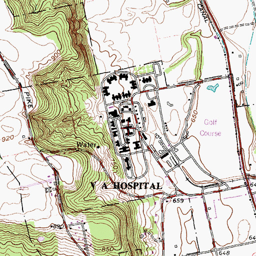 Topographic Map of Chillicothe Veterans Affairs Medical Center, OH