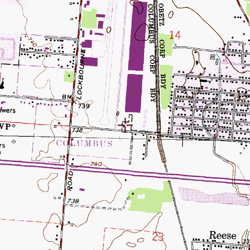 Topographic Map of Hamilton Township Fire Department Station 171, OH