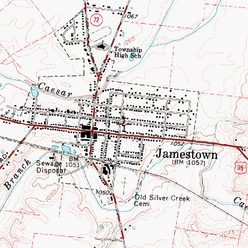 Topographic Map of Silvercreek Township Fire Department, OH