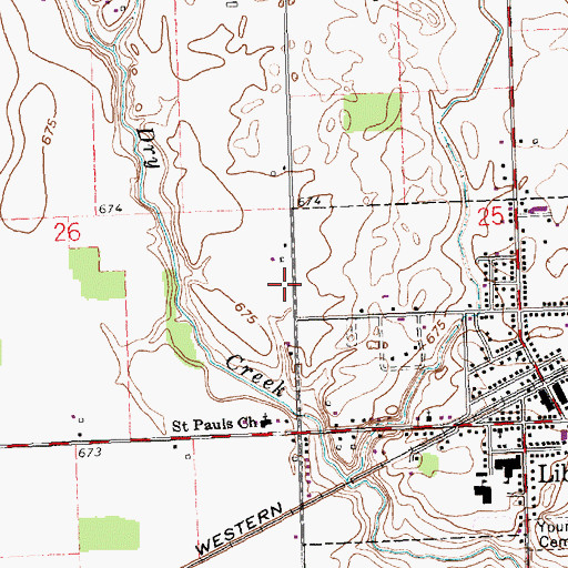 Topographic Map of Liberty - Washington Township Fire and Rescue Department, OH
