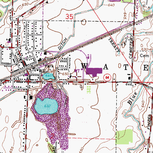 Topographic Map of Whitehouse Fire Department, OH