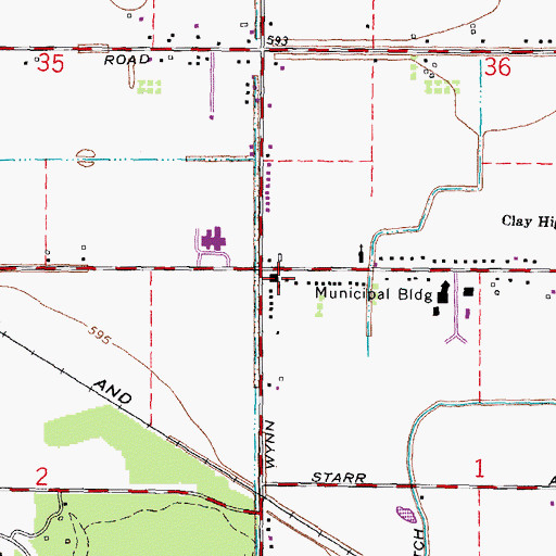 Topographic Map of Oregon Fire Department - Station 1, OH