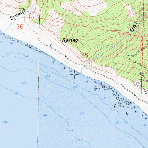 Topographic Map of Oat Creek, CA