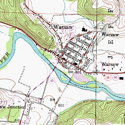 Topographic Map of Walhonding Valley Fire Department, OH