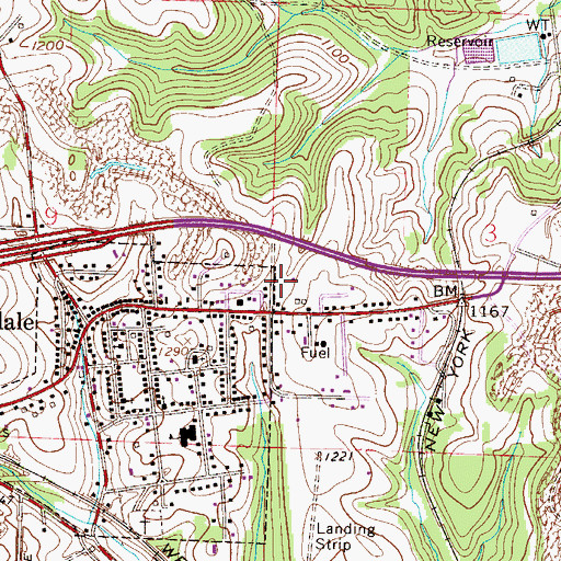 Topographic Map of Hopedale Fire Department, OH