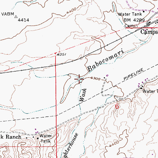 Topographic Map of Slaughter House Wash, AZ
