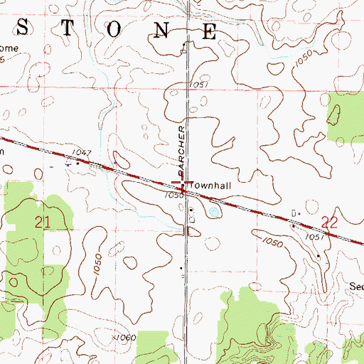 Topographic Map of Whetstone Township Fire Department Station 2, OH