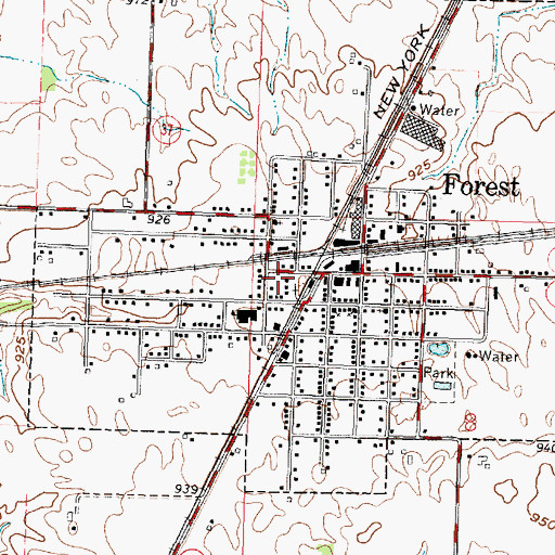 Topographic Map of Jackson - Forest Joint Ambulance District, OH