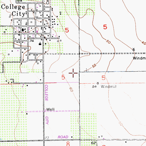 Topographic Map of Colusa Basin, CA