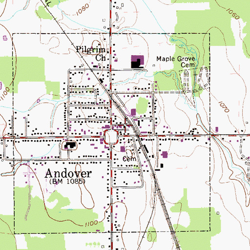 Topographic Map of Pymatuning Ambulance Service, OH