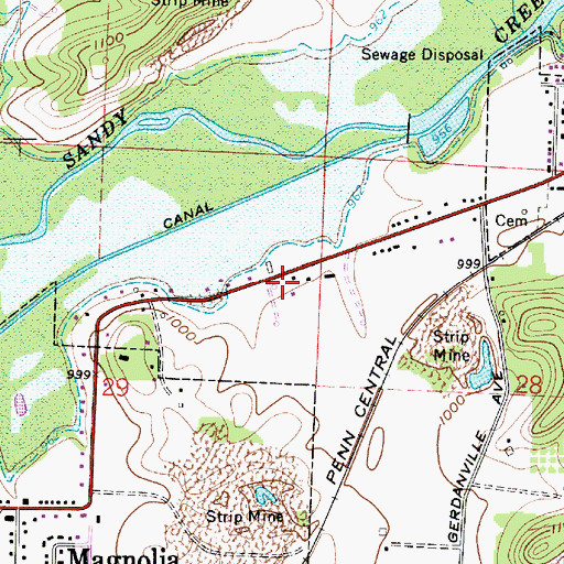 Topographic Map of Quad Ambulance District, OH