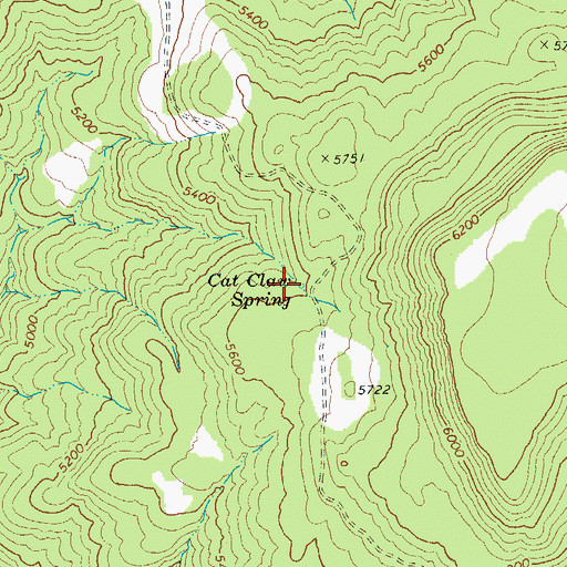 Topographic Map of Cat Claw Spring, AZ