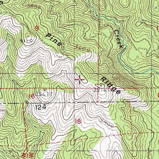 Topographic Map of Lone Pine Ridge, CA