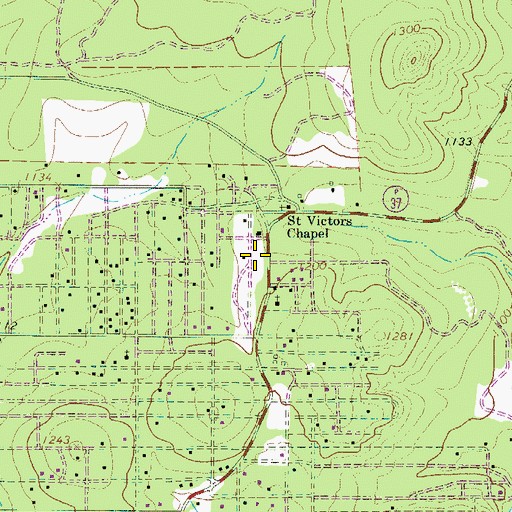 Topographic Map of Medina Lake Volunteer Fire Department Station 1, TX