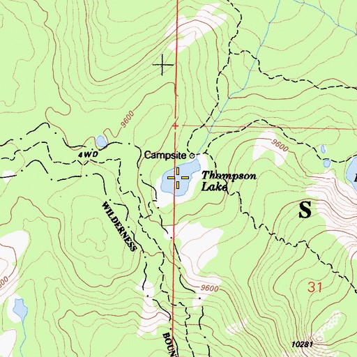 Topographic Map of Thompson Lake, CA