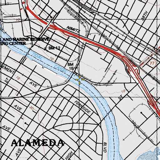 Topographic Map of Tidal Canal, CA