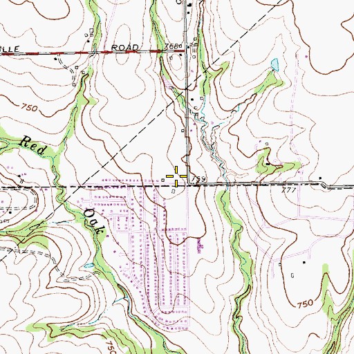 Topographic Map of Cedar Hill Fire Department Station 212, TX