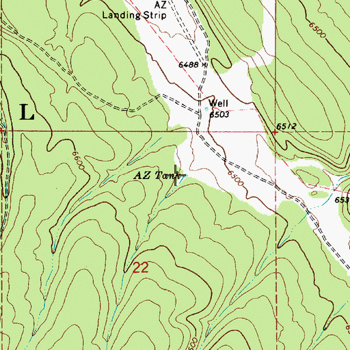 Topographic Map of AZ Tank, AZ