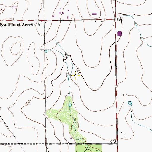 Topographic Map of Arlington Fire Department Station 9, TX