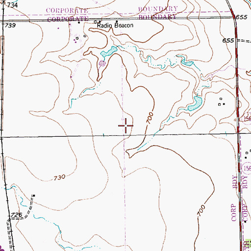 Topographic Map of Saginaw Fire Department Station 2, TX