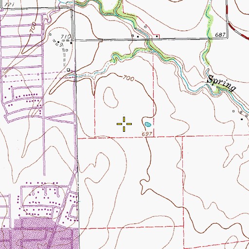 Topographic Map of Plano Fire Department Station 4, TX