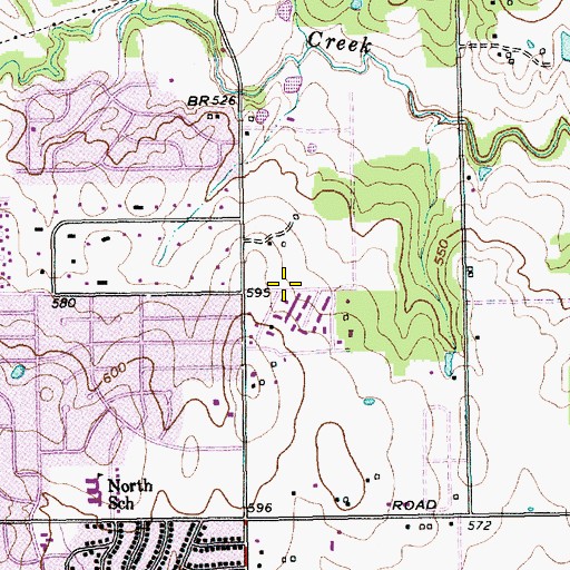 Topographic Map of Euless Fire Department Station 1, TX