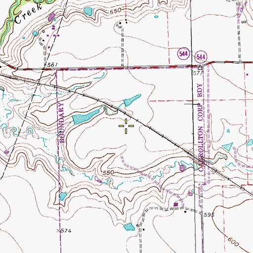 Topographic Map of Carrollton Fire Department Station 7, TX