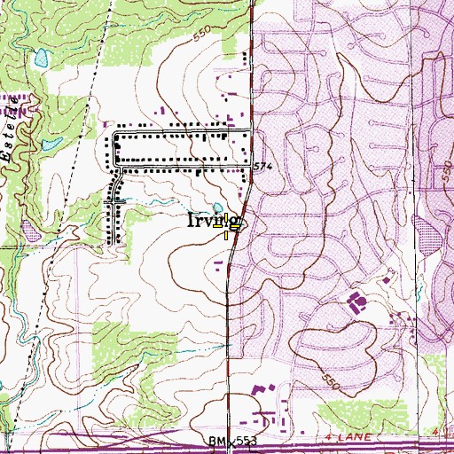 Topographic Map of Irving Fire Department Station 6, TX