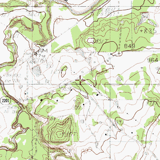 Topographic Map of Santo Volunteer Fire and Emergency Medical Services, TX