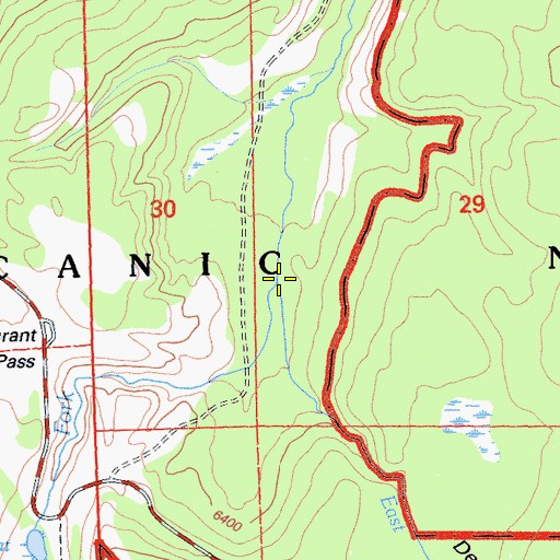 Topographic Map of West Fork Hat Creek, CA