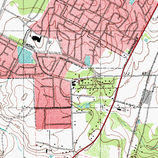 Topographic Map of Manchaca Volunteer Fire Department Station 2 (historical), TX