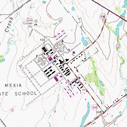 Topographic Map of Mexia State School Fire Brigade, TX