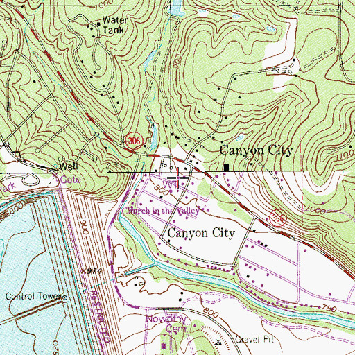 Topographic Map of Canyon Lake Fire / Emergency Medical Service Station 1, TX