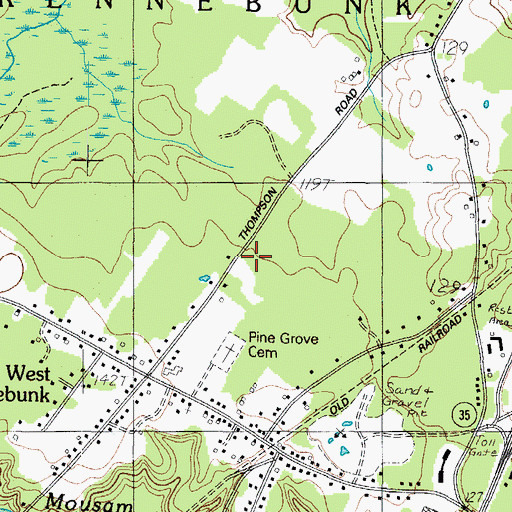 Topographic Map of Kennebunk Fire Station Rescue West Kennebunk, ME