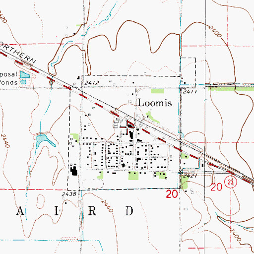 Topographic Map of Loomis Volunteer Fire and Rescue, NE
